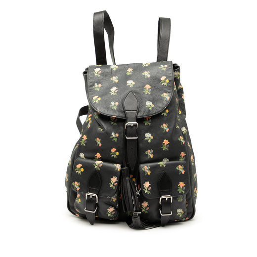 Leather Prairie Floral Printed Festival Backpack - Image 1