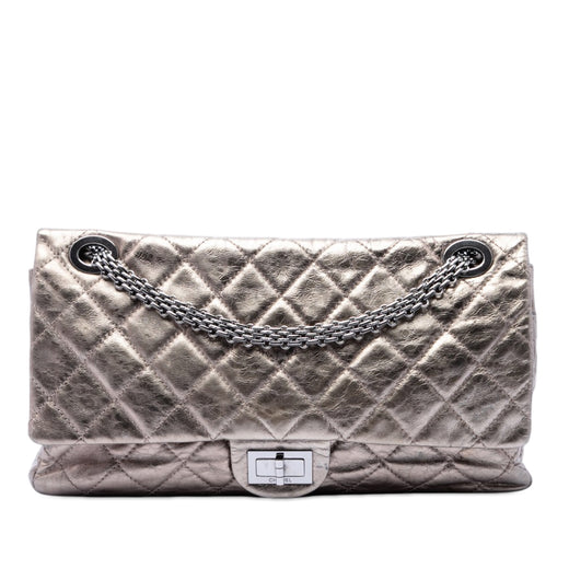 Metallic Aged Calfskin Reissue 2.55 Double Flap 227