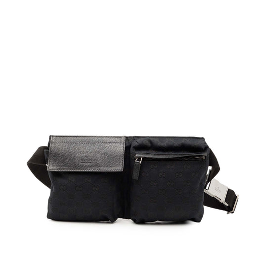 GG Canvas Double Pocket Belt Bag - Image 1