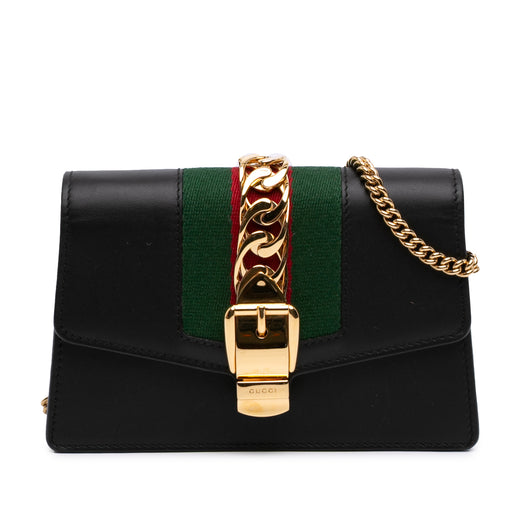 Super Mini Calfskin Web Sylvie Chain Crossbody - Image 1