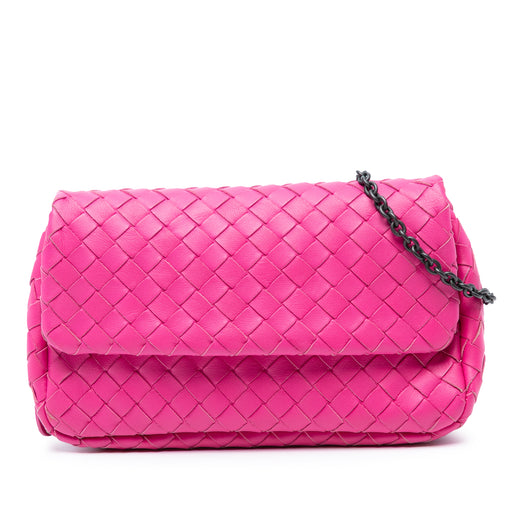 Mini Nappa Intrecciato Expandable Chain Flap Crossbody - Image 1