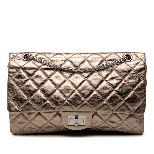 Metallic Aged Calfskin Reissue 2.55 Double Flap 227 - Image 1