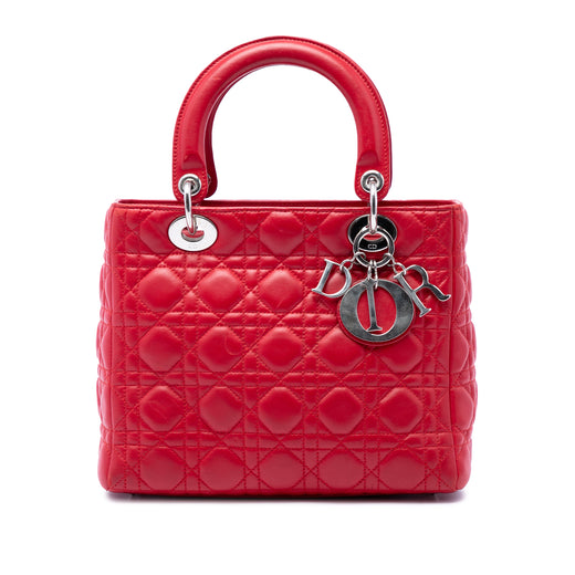 Medium Lambskin Cannage Lady Dior - Image 1