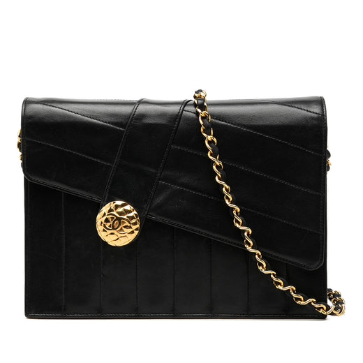 CC Vertical and Diagonal Quilted Calfskin Envelope Flap - Image 1