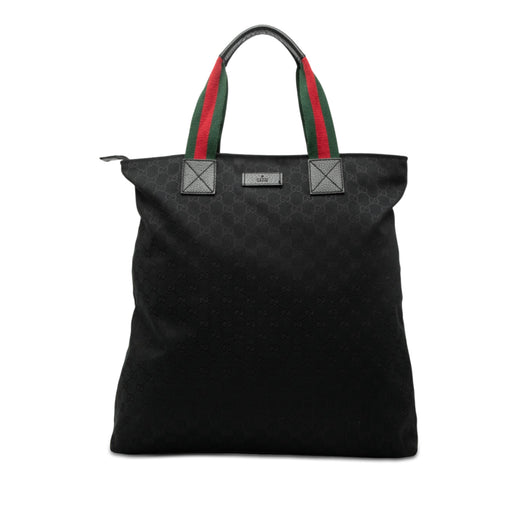 GG Canvas Web Vertical Tote - Image 1