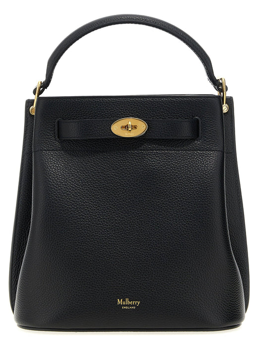 Mulberry Pebbled Leather Bucket Bag — Black