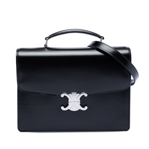 Small Shiny Calfskin Triomphe Cartable Satchel - Image 1