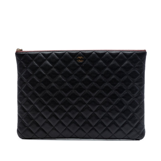 Large Quilted Caviar O Case Clutch - Image 1