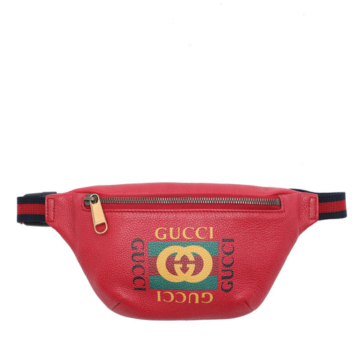 Small Grained Calfskin Web Logo Belt Bag - Image 1