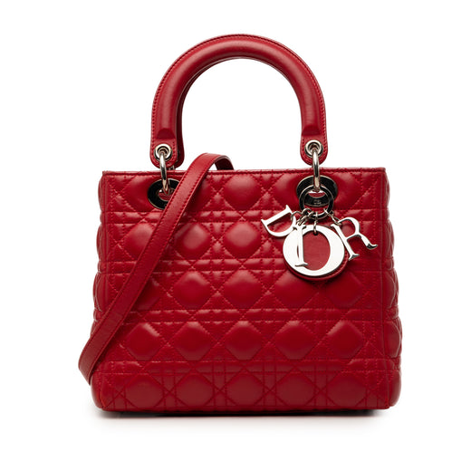Medium Lambskin Cannage Lady Dior - Image 1