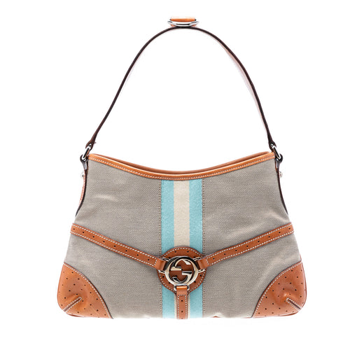 Canvas Web Reins Shoulder Bag - Image 1