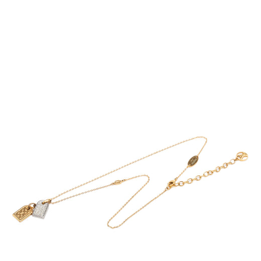 Gold Plated Nanogram Pendant Necklace - Image 1