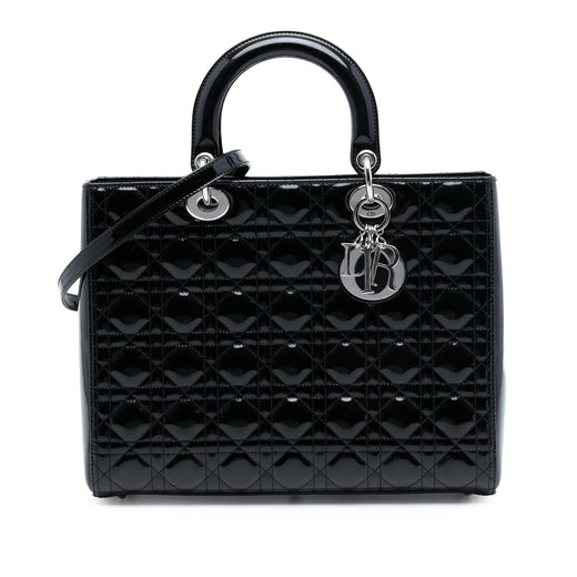 Large Patent Cannage Lady Dior - Image 1