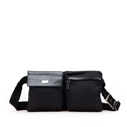 Nylon Double Pocket Belt Bag - Image 1