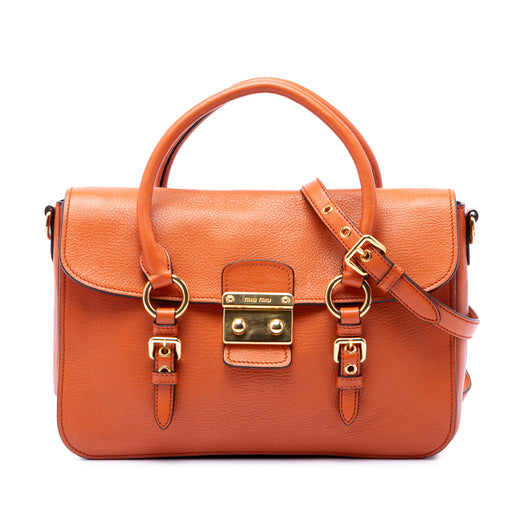 Goatskin Madras Flap Satchel - Image 1