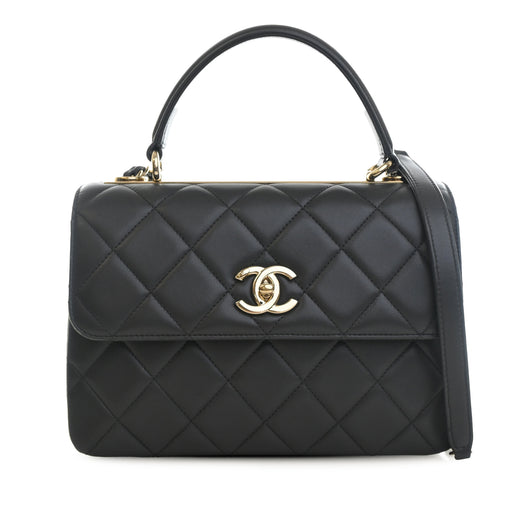 Small Quilted Lambskin Trendy CC Top Handle Flap - Image 1