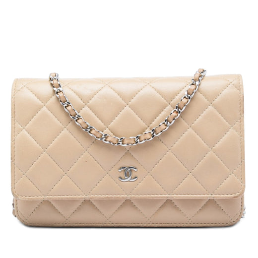 CC Quilted Lambskin Wallet On Chain - Image 1
