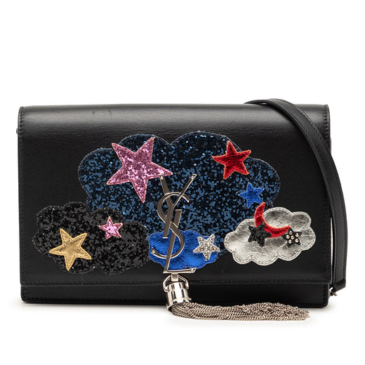 Calfskin Cloud Star Applique Classic Monogram Kate Tassel Wallet on Chain - Image 1