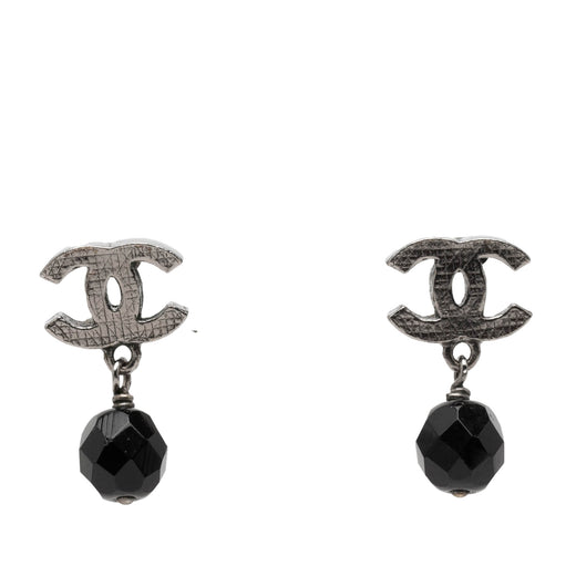 CC Brass Beaded Swing Push Back Earrings - Image 1