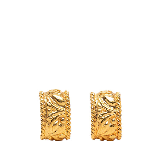 CC Gold Plated Half Hoop Clip On Earrings - Image 1