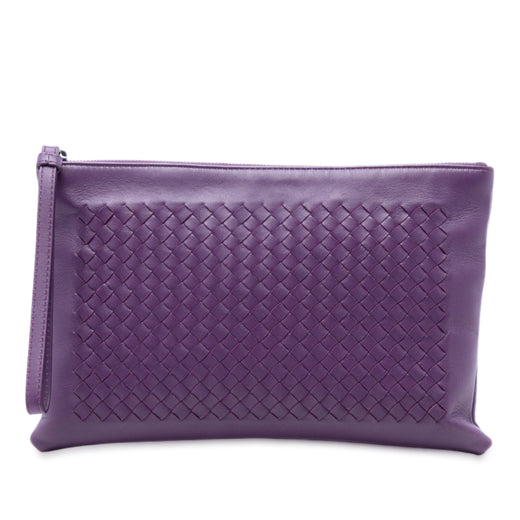Nappa Intrecciato Wristlet Clutch - Image 1