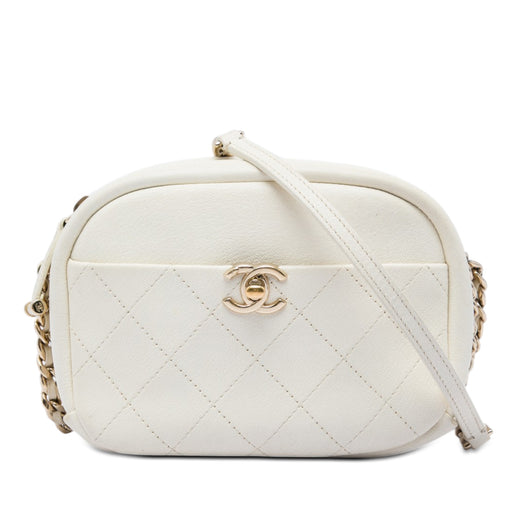 Small Quilted Goatskin Casual Trip Camera Bag - Image 1