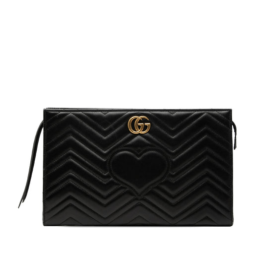 GG Marmont Heart Matelasse Calfskin Clutch - Image 1