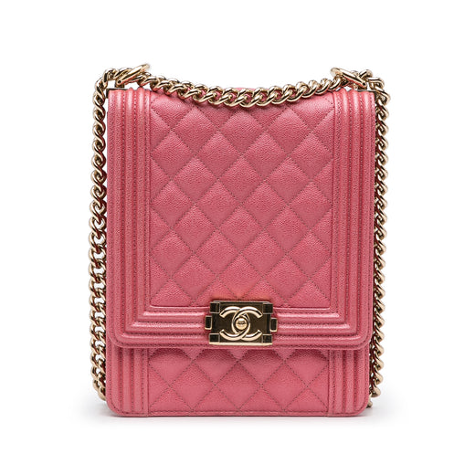 Quilted Caviar North South Boy Flap - Image 1