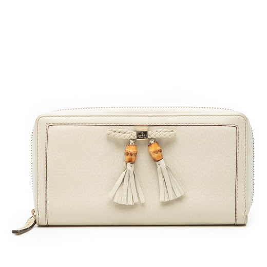 Leather Bamboo Tassel Continental Wallet - Image 1