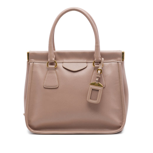 Saffiano Lucido Top Handle Frame Tote - Image 1
