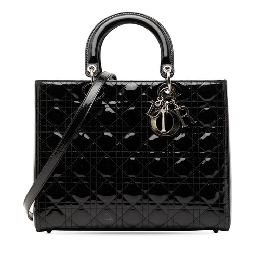 Large Patent Cannage Lady Dior - Image 1