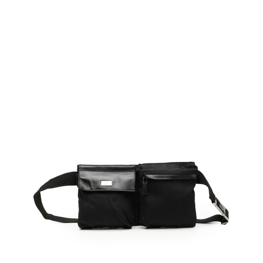 Nylon Double Pocket Belt Bag - Image 1