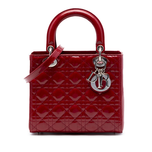 Medium Patent Cannage Lady Dior - Image 1