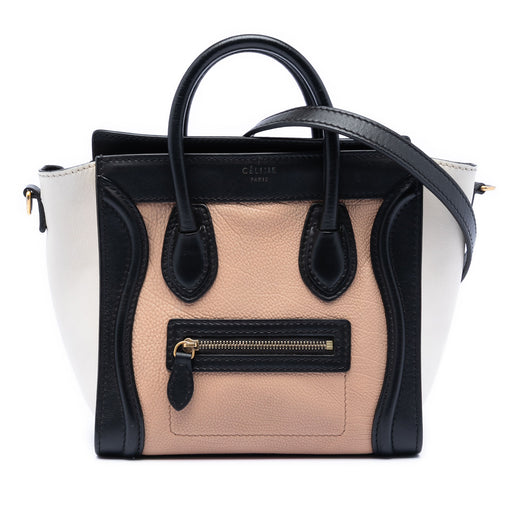 Nano Tricolor Leather Luggage Tote - Image 1