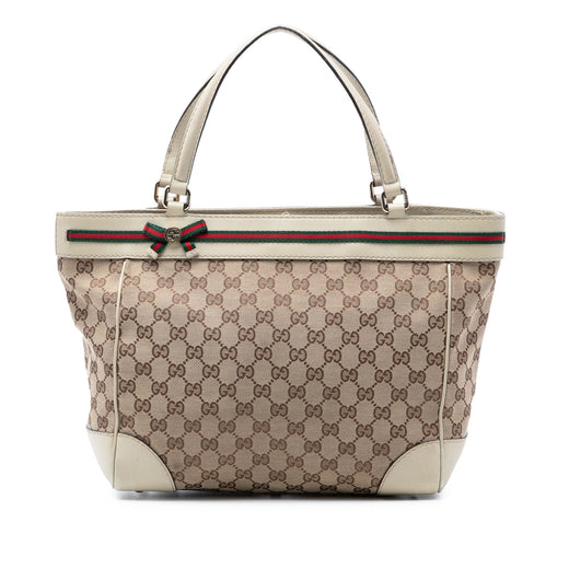 GG Canvas Web Mayfair Tote - Image 1
