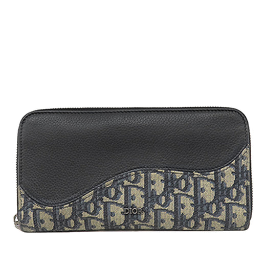 Oblique Canvas and Leather Saddle Zippy Wallet - Image 1