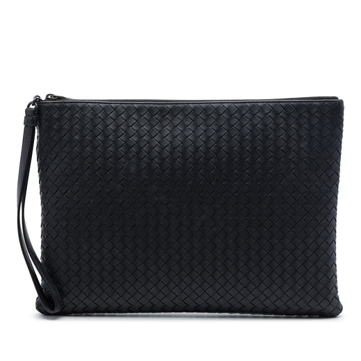 Nappa Intrecciato Wristlet Zip Clutch - Image 1