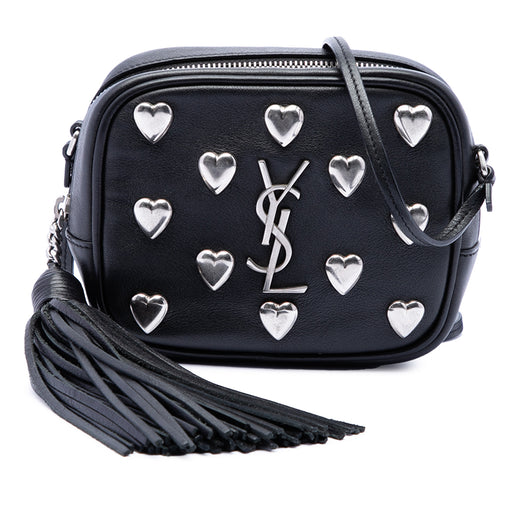 Studded Calfskin Monogram Heart Blogger Crossbody - Image 1