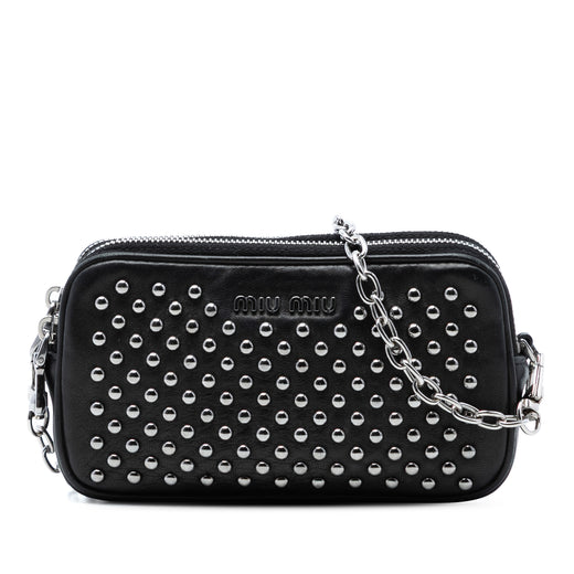 Studded Leather Double Zip Crossbody - Image 1