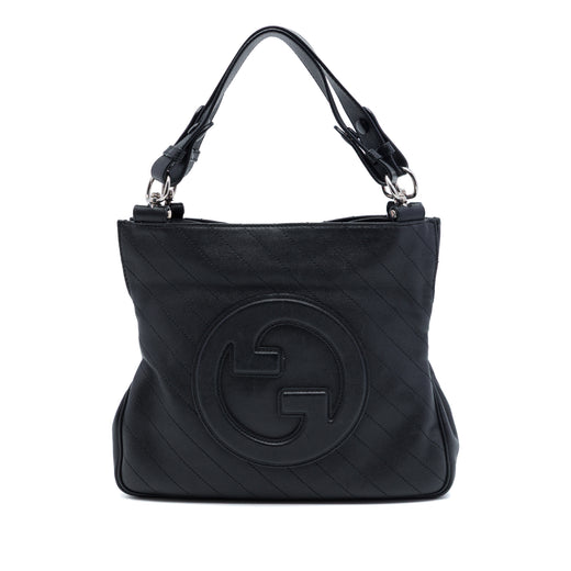 Small Diagonal Stitched Calfskin Blondie Satchel - Image 1