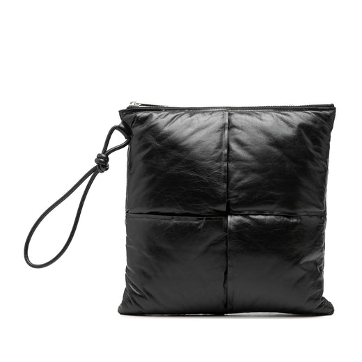 Leather Intrecciato Padded Square Pouch - Image 1