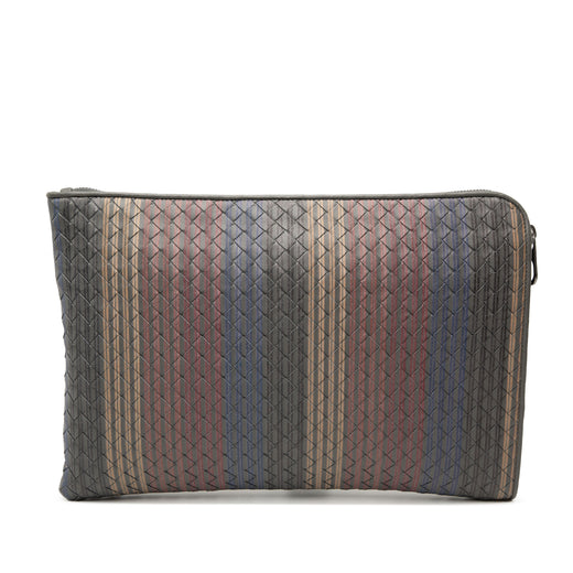 Nappa Intrecciato Stripe Document Case