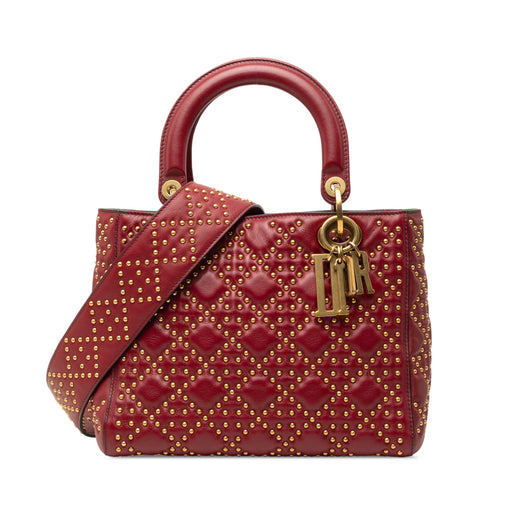 Medium Lambskin Cannage Studded Supple Lady Dior - Image 1