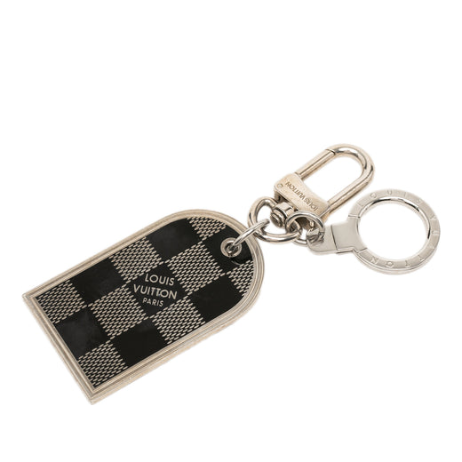 Brass Damier Porte Cles Address Bag Charm and Key Holder - Image 1