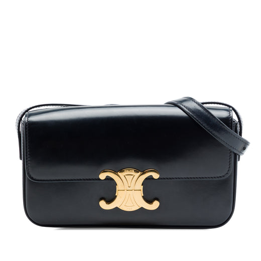 Shiny Calfskin Triomphe Claude Shoulder Bag - Image 1