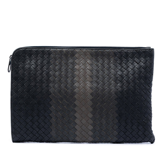 Tricolor Nappa Intrecciato Clutch - Image 1