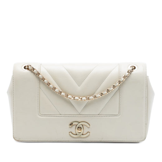 Medium Chevron Sheepskin Mademoiselle Vintage Flap - Image 1