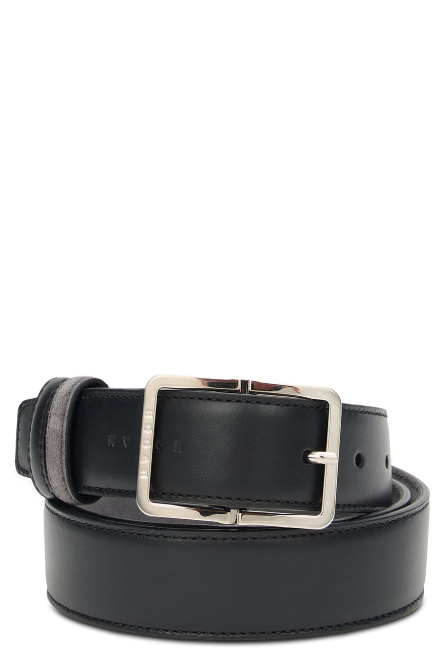 Hogan Calfskin Leather Belt — Black