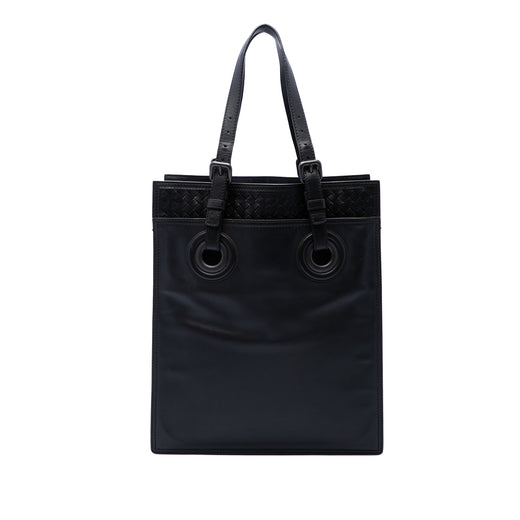 Intrecciato Trimmed Leather Oculus Tote - Image 1