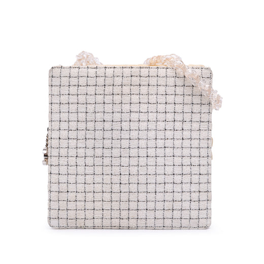 Tweed and Resin Zipped Shopping Bag - Image 1
